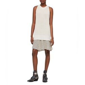 All Saints / haliki  speckle dress  Cream High Low Dress large L